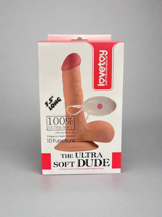 LoveToy The Ultra Soft Dude Vibrating Dildo