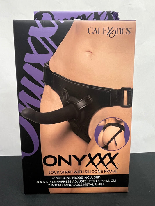 CalExotics Onyxxx Support Strap-On with Silicone Probe