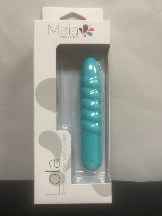 Maia Lola Rechargeable Twisty Bullet Vibe in Teal
