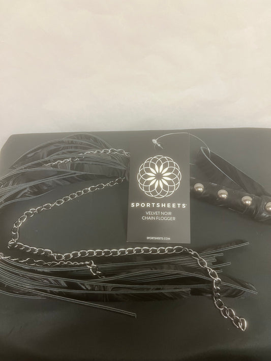 SportSheets Velvet Noir Chain Flogger