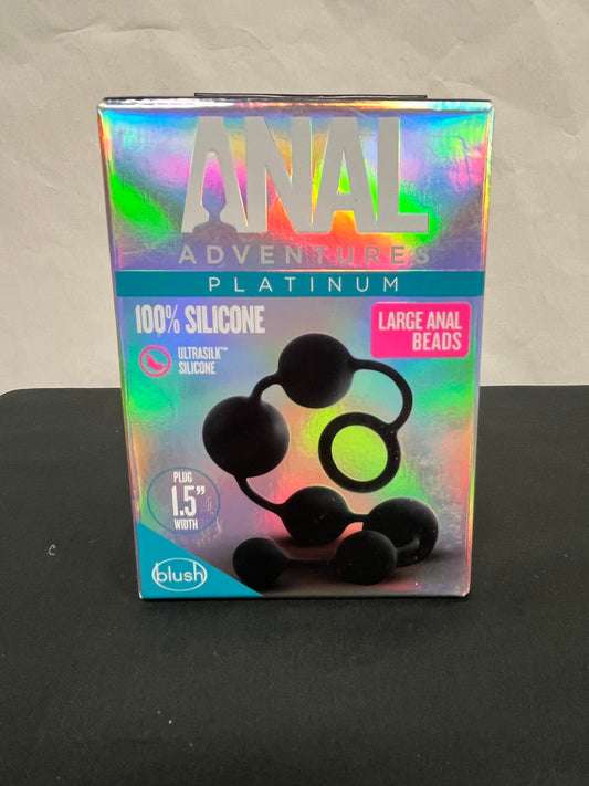 Anal Adventures Platinum Large Silicone Anal Beads