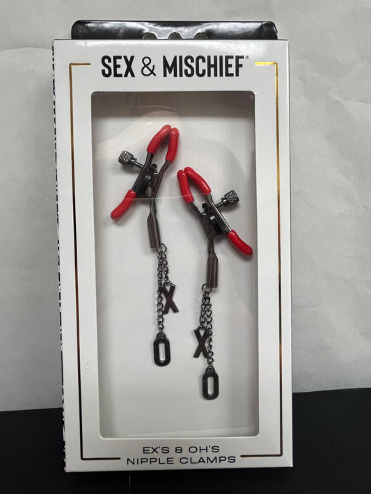 Sex & Mischief Ex's & Oh's Nipple Clamps