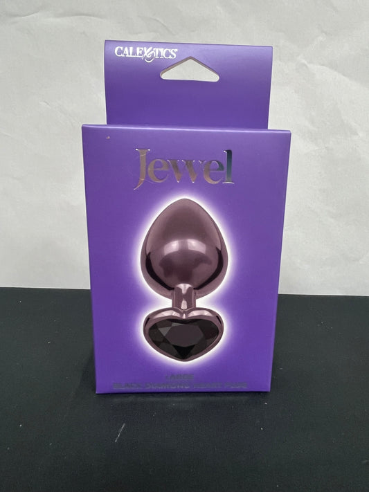 Jewel Black Diamond Heart Plug