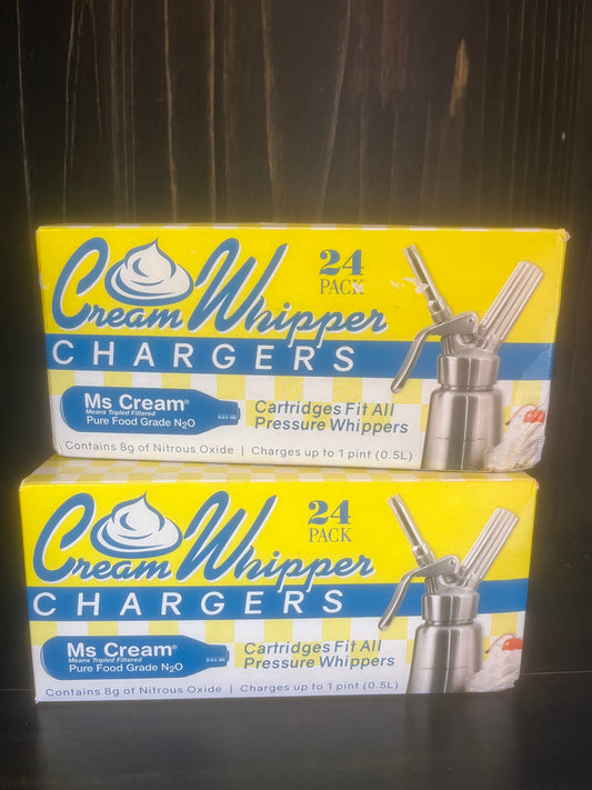 Ms. Cream 24 Count Cream Whip Dessert Chargers