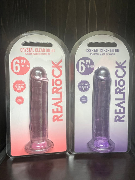 6" Real Rock Crystal Clear Dildo