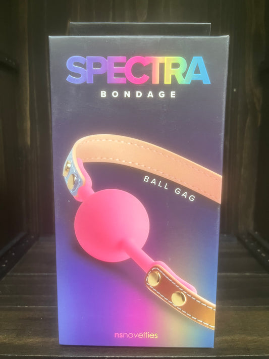 Spectra Bondage Ball Gag in Rainbow