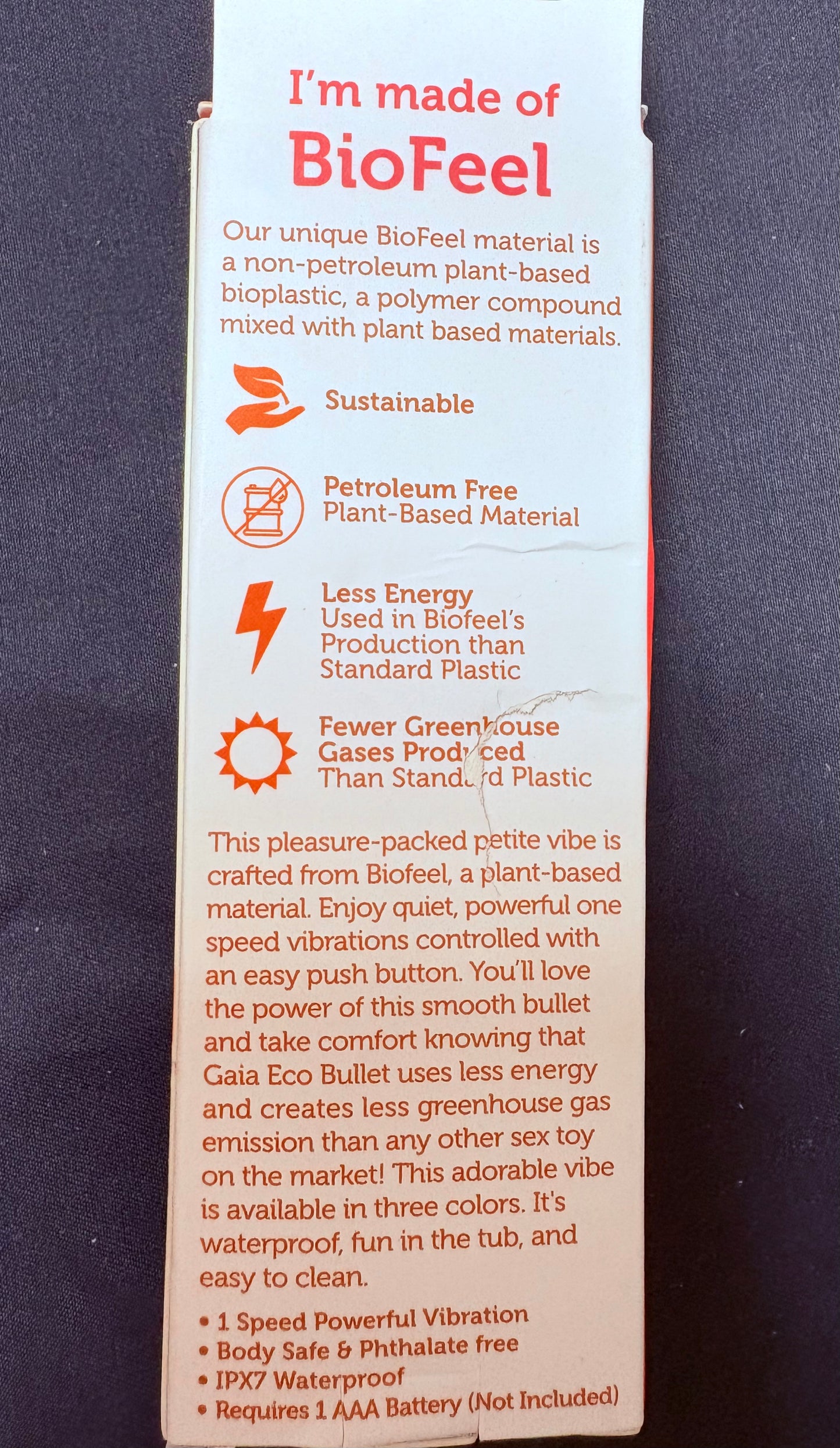 Gaia BioFeel Biodegradable Bullet Vibe