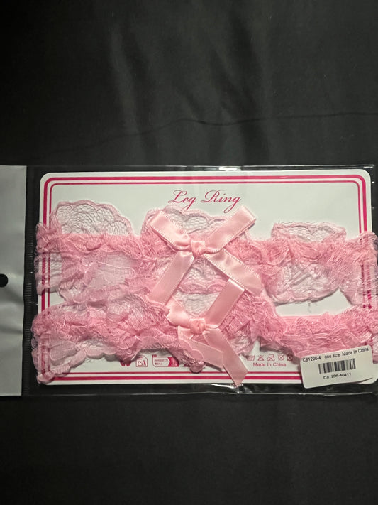 Leg Garters with Fine Lace and Bows