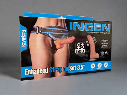 LoveToy Ingen Vibrating Enhanced Strap-On Set -8.5"