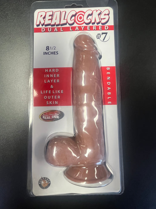 Real Cocks #7 Dual Layered Dildo in Dark