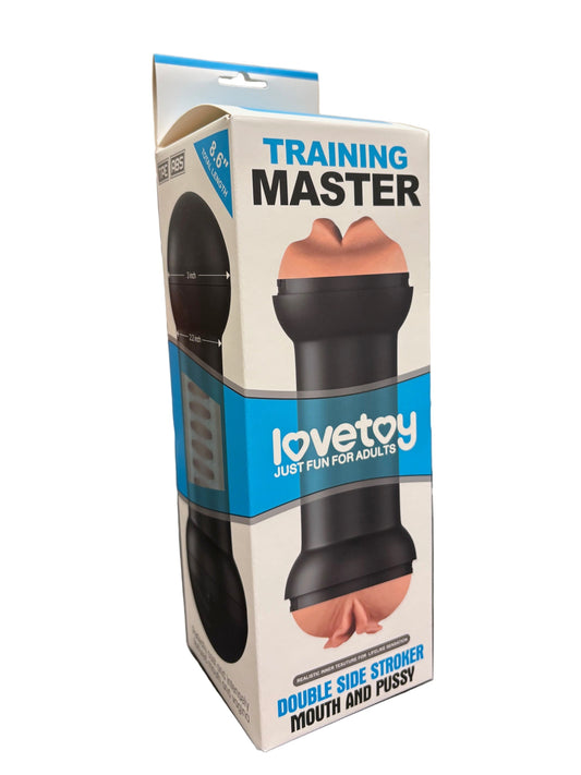 LoveToy Training Master Double Sided Stroker -Mouth and Pussy