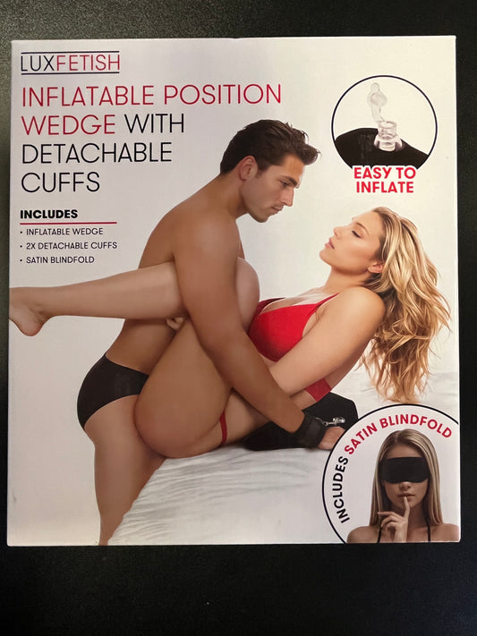 LuxFetish Inflatable Position Wedge with Cuffs