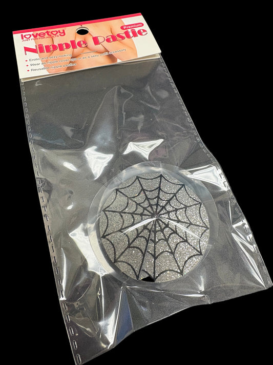 LoveToy Reusable Spider Glittering Sexy Nipple Pasties