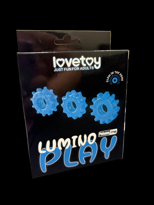 LoveToy Lumino Play Cock Ring Set -3 Piece Set