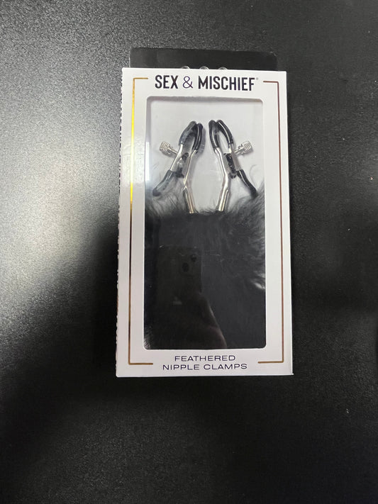 Sex and Mischief Feathered Nipple Clamps
