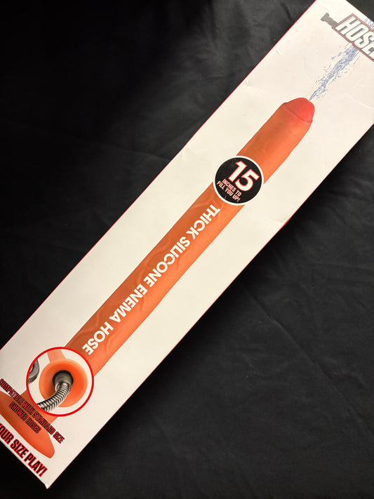 15 Inch Thick Realistic Silicone Enema by Hosed