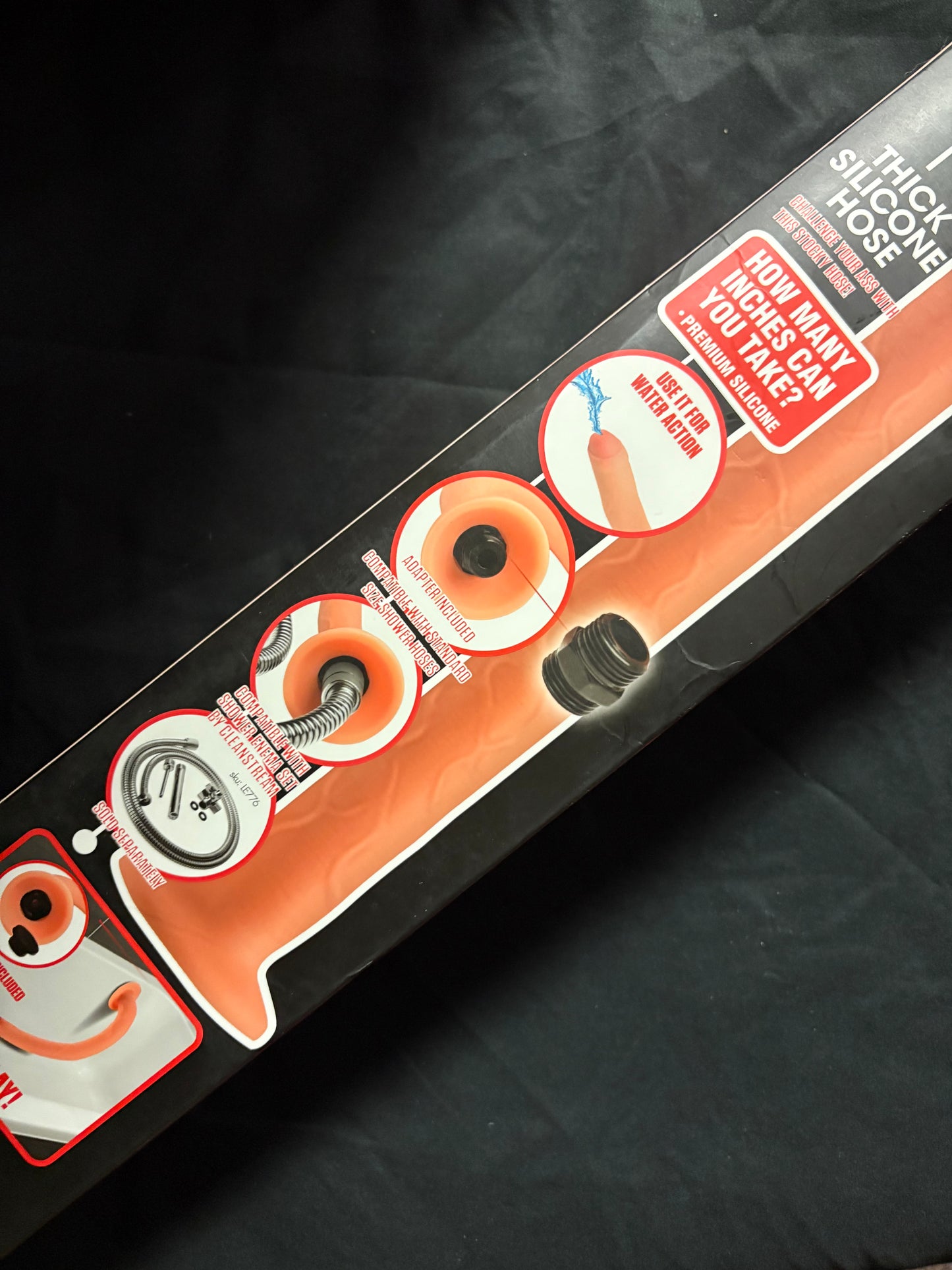 15 Inch Thick Realistic Silicone Enema by Hosed