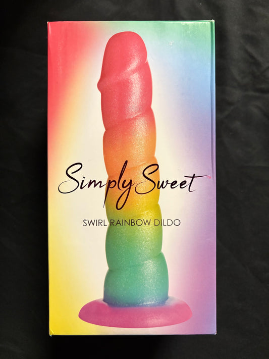 Simply Sweet Swirl Rainbow DIldo