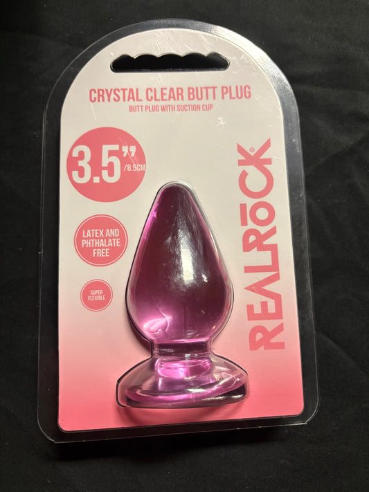 RealRock Crystal Clear Jelly Butt Plug