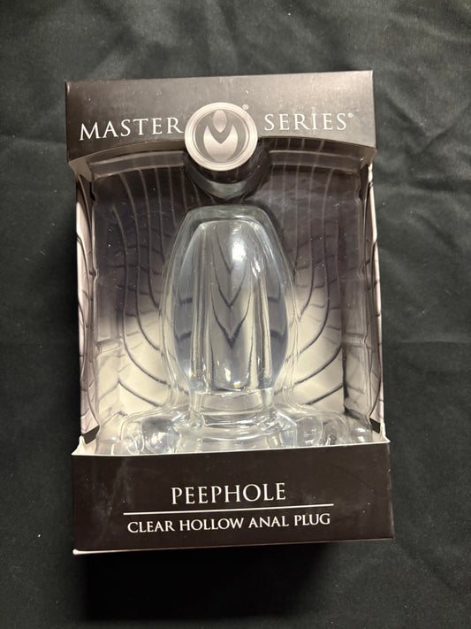 Master Series Peephole Clear Hollow Anal Plug
