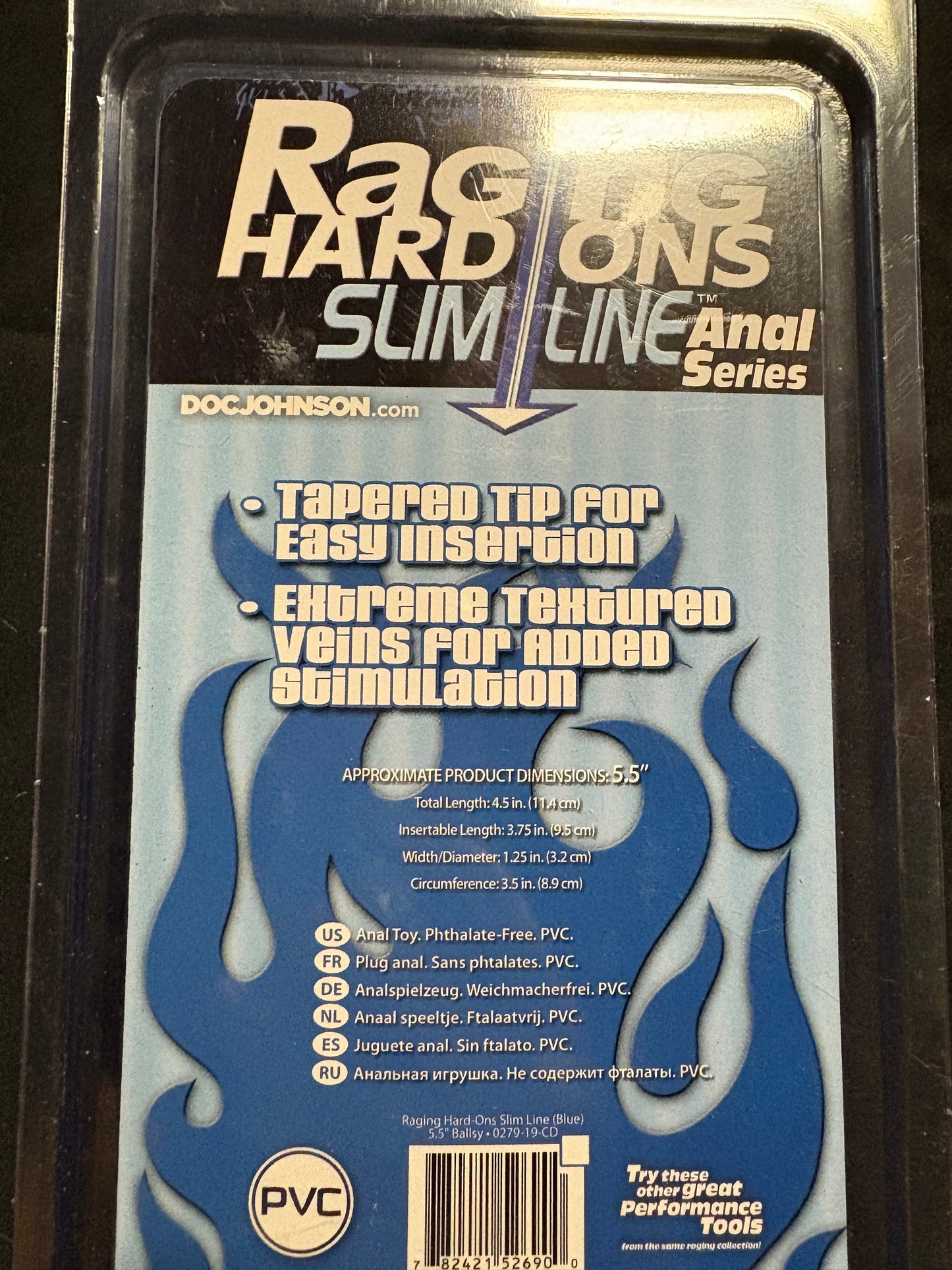 Doc Johnson Raging Hard-Ons Slimline 5.5 Inch Ballsy