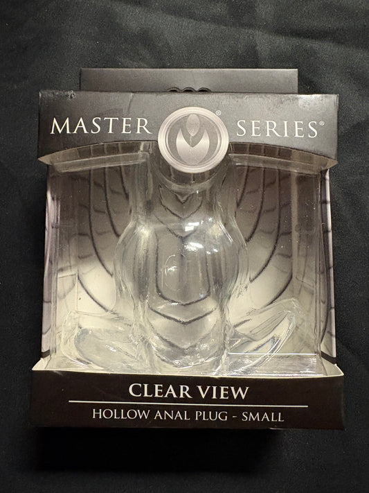 Master Series Clear View Hollow Anal Plug -Small