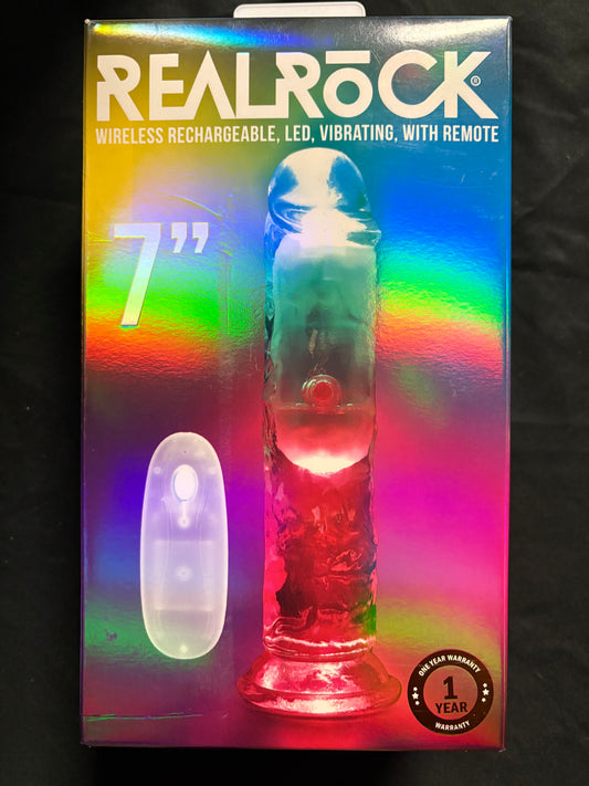 RealRock 7 Inch Light Up Vibrating Dildo
