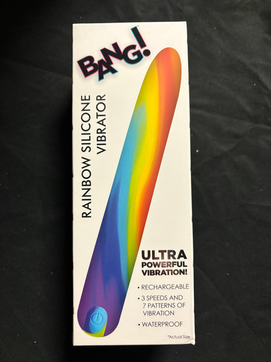 Bang! Rainbow Silicone Slim Rechargeable Vibe