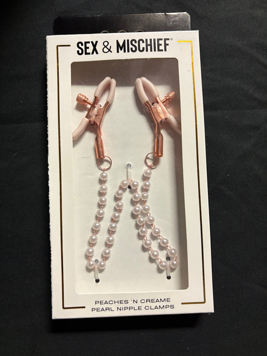 S&M Peaches 'n CreaMe Pearl Nipple Clamps