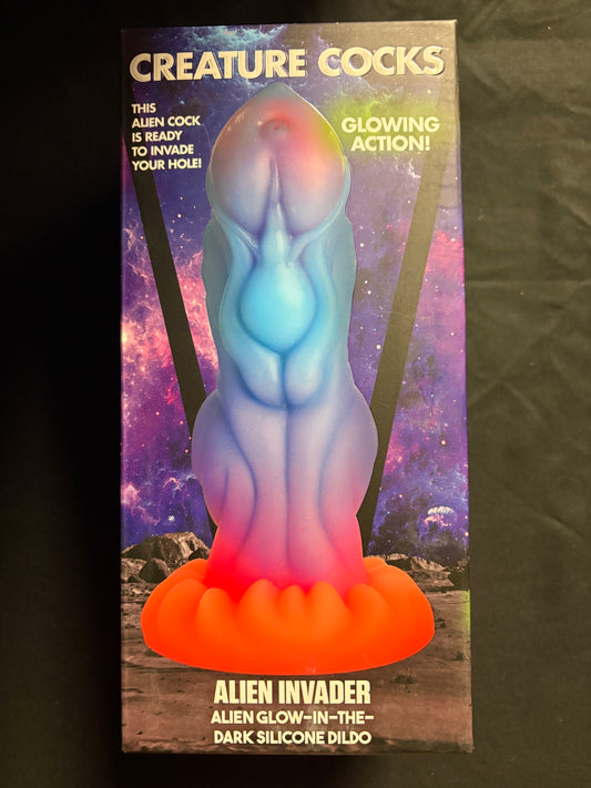 Creature Cocks Alien Invader Glow-in-the-Dark Dildo