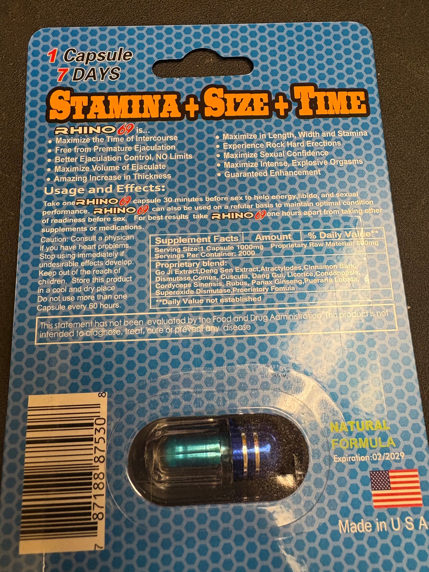 Rhino 69 High Dose 750K