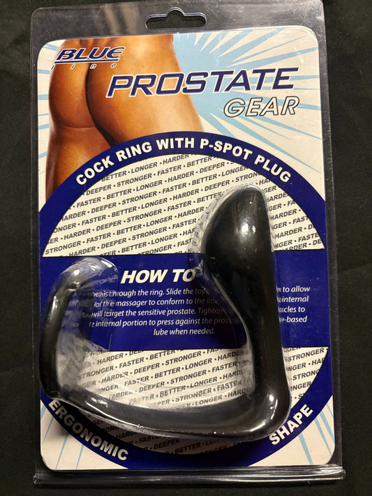 Prostate Gear Cock Ring w P-Spot Plug