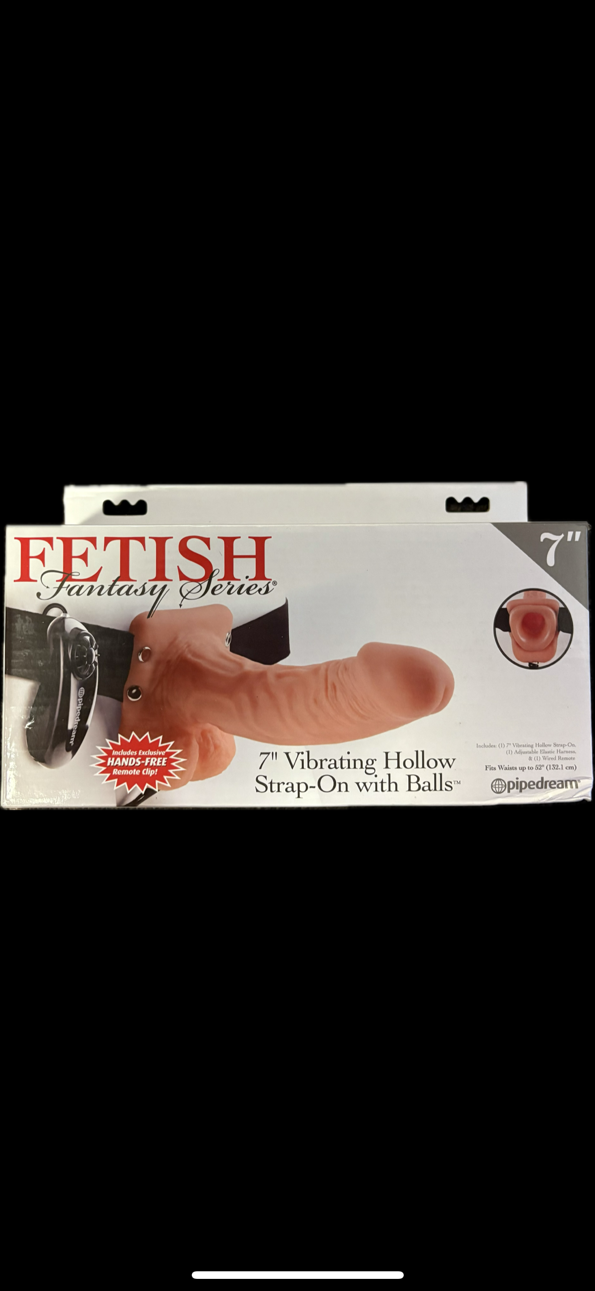 Fetish Fantasy 7 Inch Vibrating Hollow Strap-On