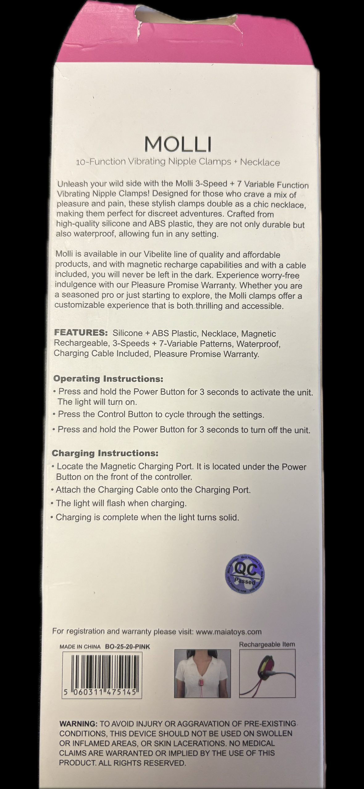 Maia Molli Vibrating Nipple Clamps