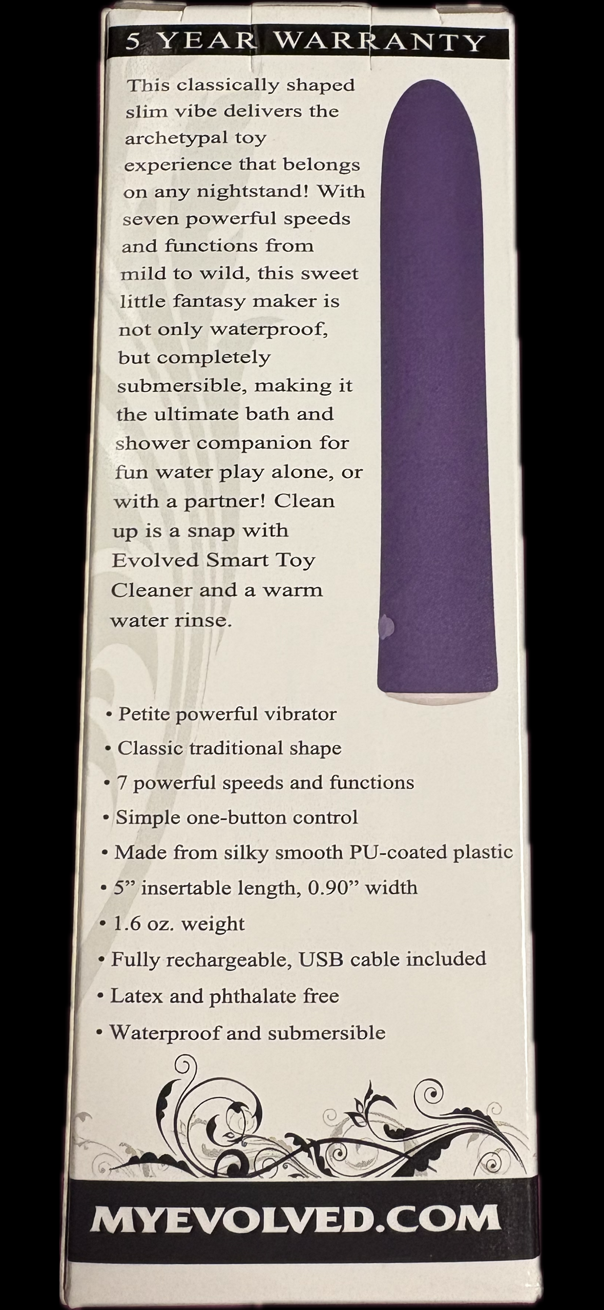 Evolved Novelties Rechargeable Slim Vibe in Purple