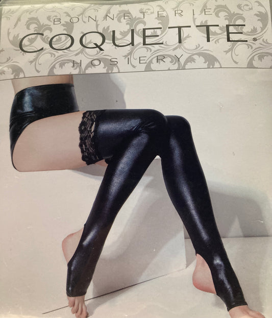 Coquette Wet Look Stockings D1729