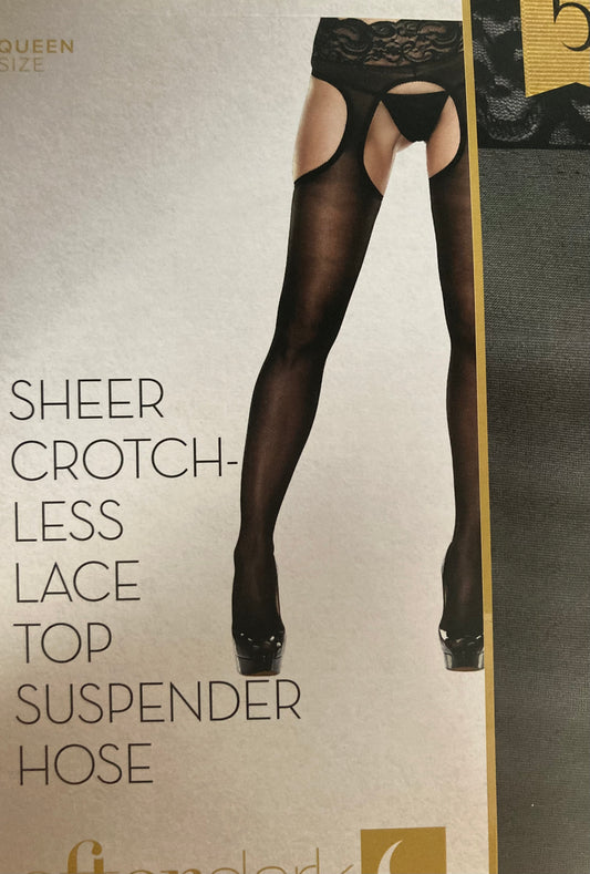 Baci Sheer Lace top Suspender Hoisery