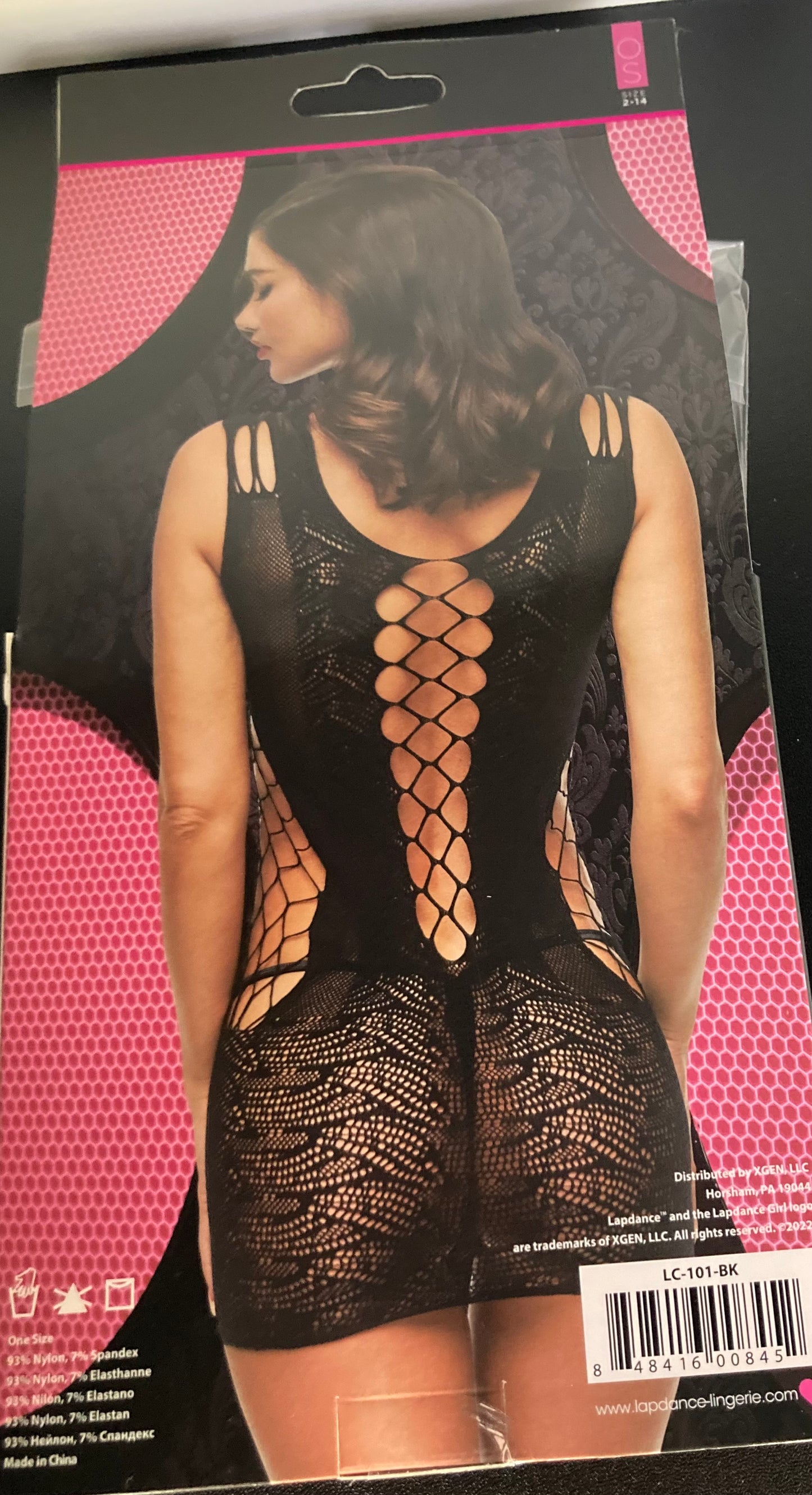 Lapdance Lace and Fishnet Halter Dress