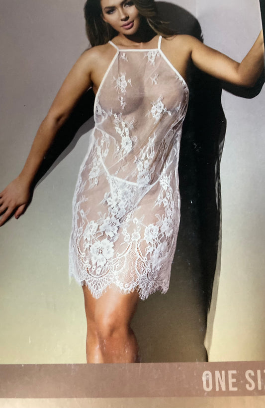 Coquette Sexy White Lace Baby Doll