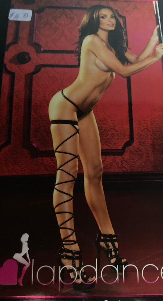 Lapdance LACE-UP SEXY GARTER - BLACK