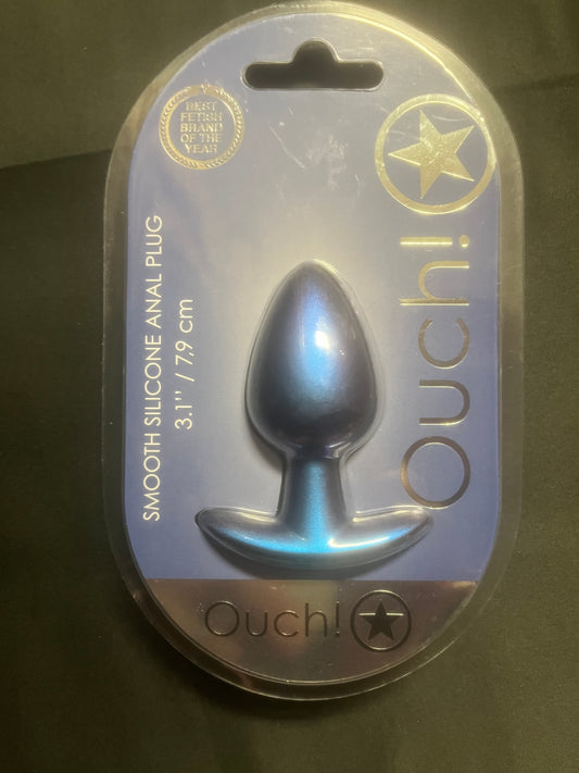 Ouch! Smooth Silicone 3.1 Inch Butt Plug