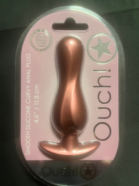 Ouch! Smooth Silicone Curvy Butt Plug