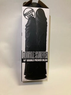 Master Cock Double Stuffer 10 Inch Dildo in Black