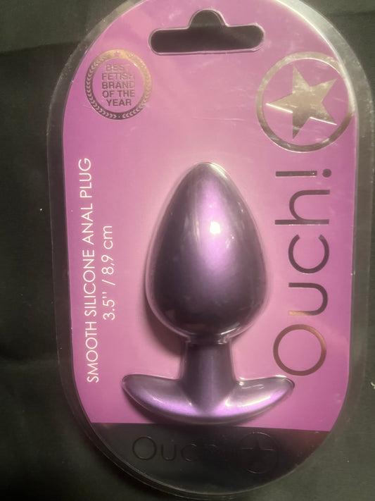 Ouch! Smooth Silicone 3.5 Inch Butt Plug