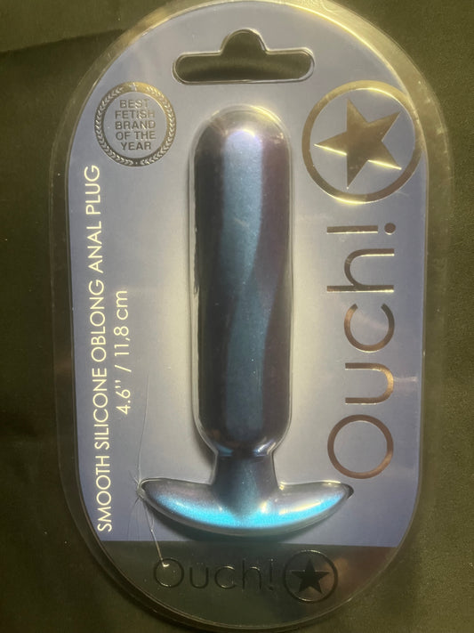 Ouch! Smooth Silicone Oblong Butt Plug
