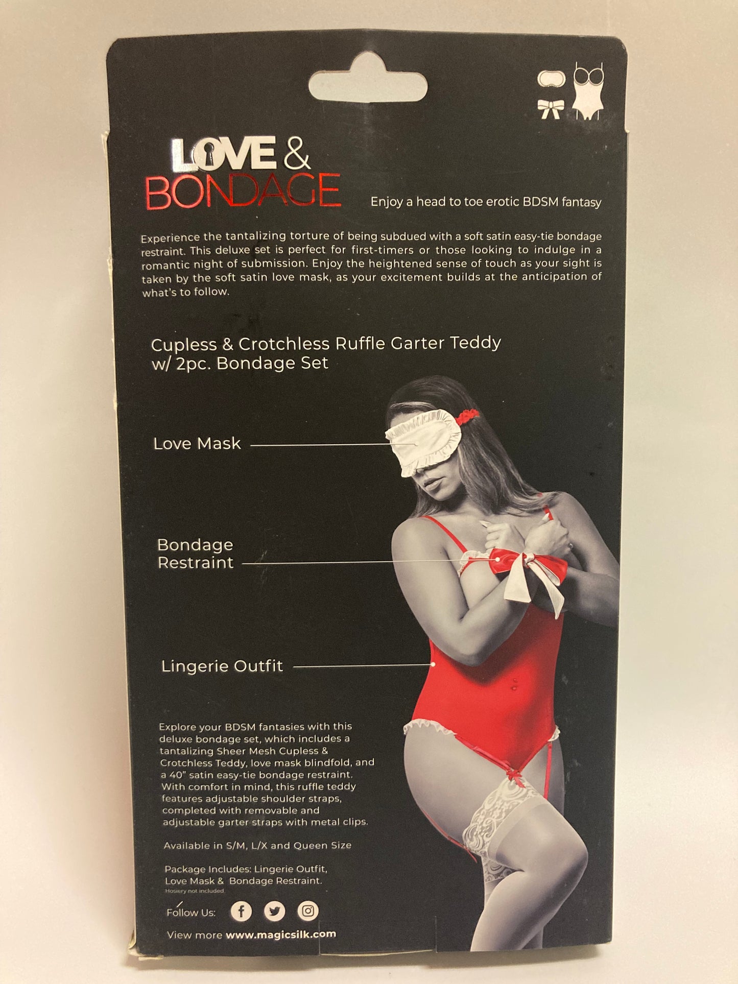 Love and Bondage Cupless and Crotchless Teddy
