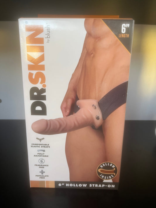 Blush Dr. Skin 6 Inch Hollow Strap-On