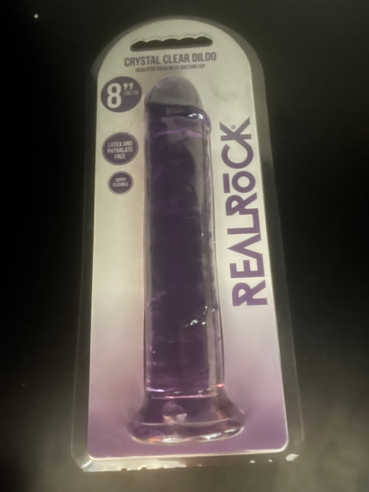 RealRock Crystal Clear Jelly 8 Inch Dildo