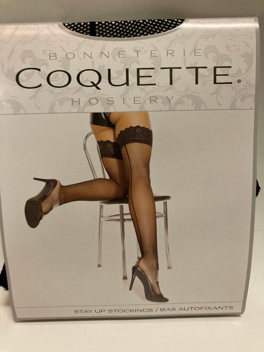 Coquette Cuban Heel Fishnet Thigh High 1764 OS