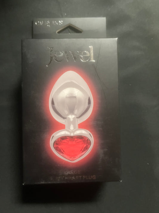 CalExotics Jewel Large Ruby Heart Plug